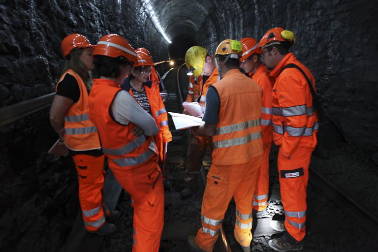 Begehung SBB Oelbergtunnel, unter Kavernenprojekt