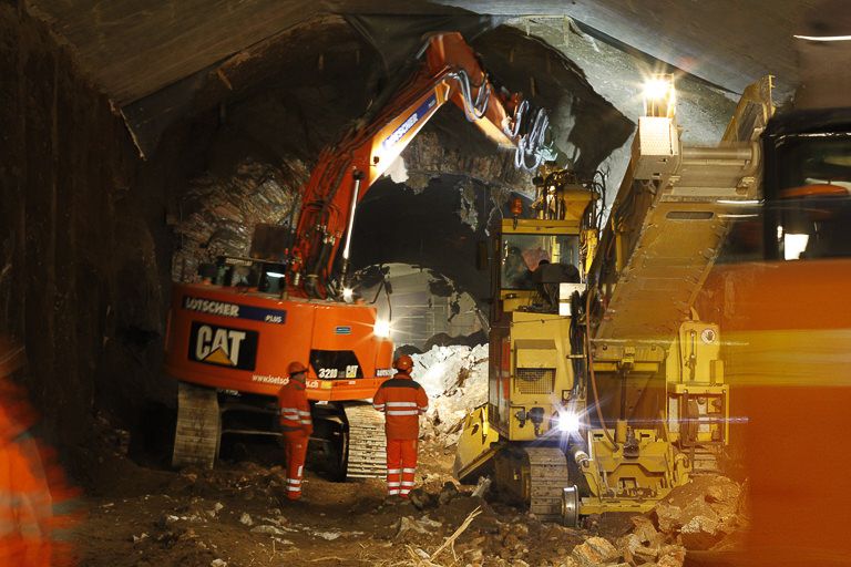Coldrerio: Abbruch alter Tunnel